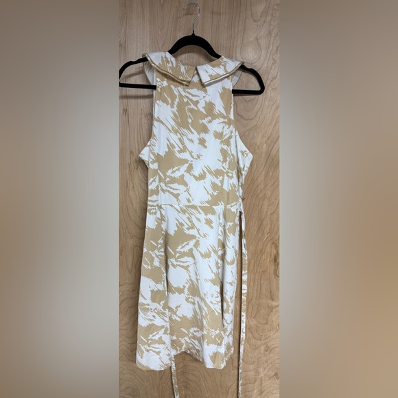 Ann Taylor Tan and White Asymmetrical Sundress - Picture 6 of 7